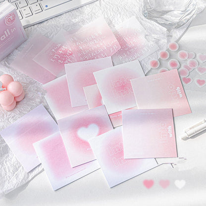 Creative Gradient Note Pad | Memo Pad | Material Paper | Creative DIY Decor Stationary Student Supplies