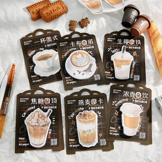Creative Coffee Sticky Notes | Kawaii Coffee Notepad | Cute Memo Pad |  Planner Memo | Planner Journal School Office Supplies