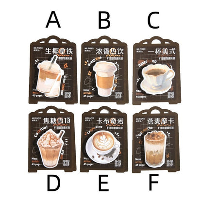 Creative Coffee Sticky Notes | Kawaii Coffee Notepad | Cute Memo Pad |  Planner Memo | Planner Journal School Office Supplies