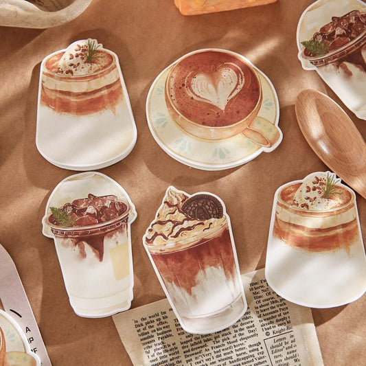 Creative Coffee Sticky Notes | Kawaii Coffee Shape Notepad | Latte Cappuccino Planner Memo Pad | Planner Journal School Office Supplies