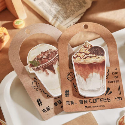 Creative Coffee Sticky Notes | Kawaii Coffee Shape Notepad | Latte Cappuccino Planner Memo Pad | Planner Journal School Office Supplies