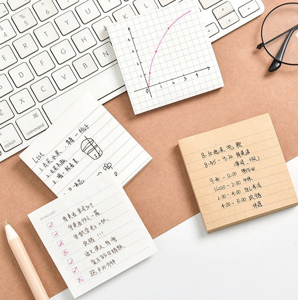 White Kraft Sticky Notes | Note Pads