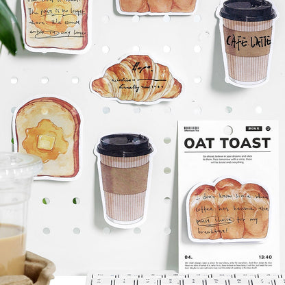 Creative Bread and Coffee Sticky Notes | Kawaii Food Notepad | Cute Memo Pad |  Planner Memo | Planner Journal School Office Supplies