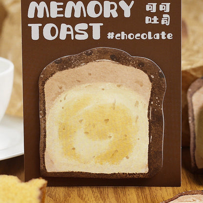 Cute Bread Toast Sticky Notes | Food Kawaii Notepad | Cute Memo Pad | Planner Journal School Student Office Memo Supplies