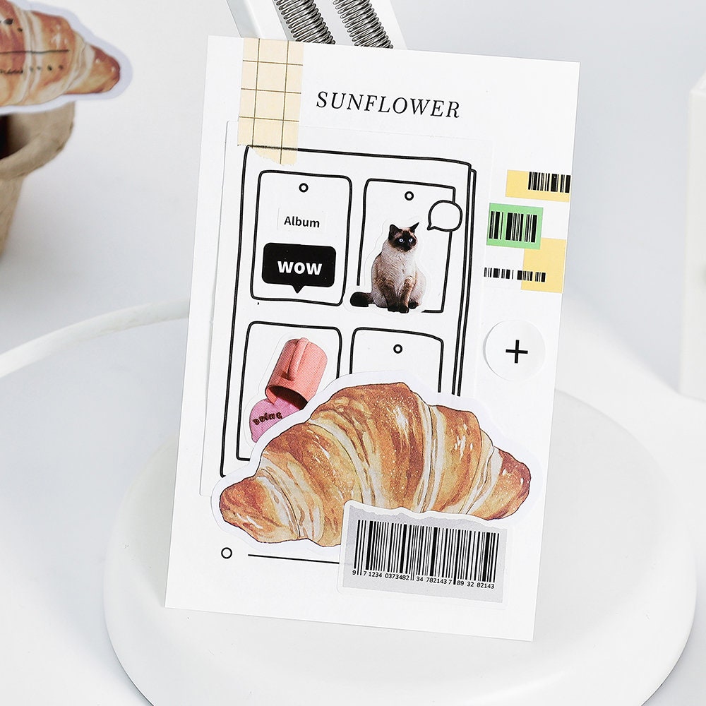 Creative Bread and Coffee Sticky Notes | Kawaii Food Notepad | Cute Memo Pad |  Planner Memo | Planner Journal School Office Supplies
