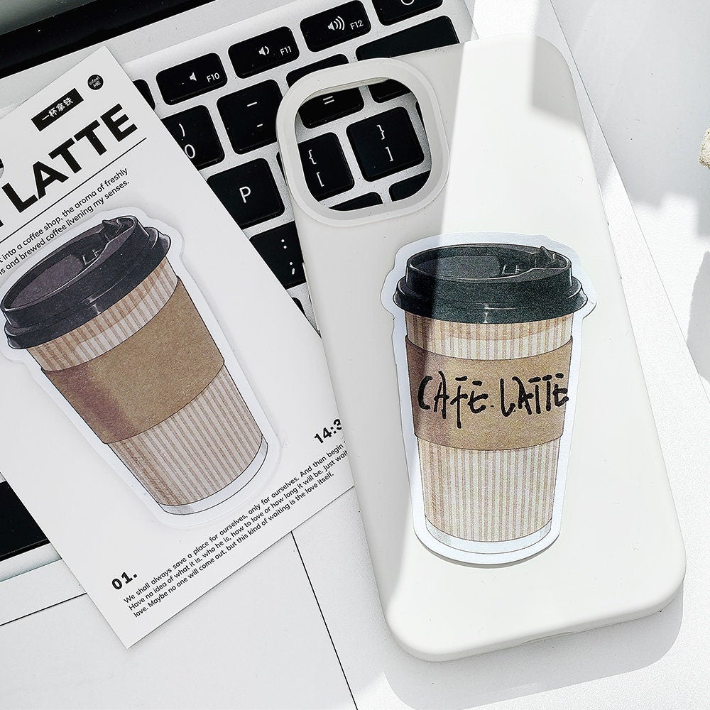 Creative Bread and Coffee Sticky Notes | Kawaii Food Notepad | Cute Memo Pad |  Planner Memo | Planner Journal School Office Supplies