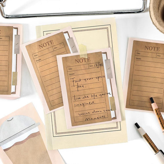 Creative Coffee Notebook Notepad | Latte Suitcase Planner NoteMemo Pad | Planner Journal School Office Supplies