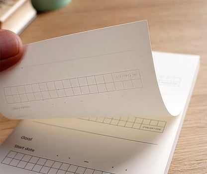 Good habit Track Colored Memo Pad | Goal Habit Track Life Planner Notes Pad | Planner Journal Accessories Study School Office Supplies