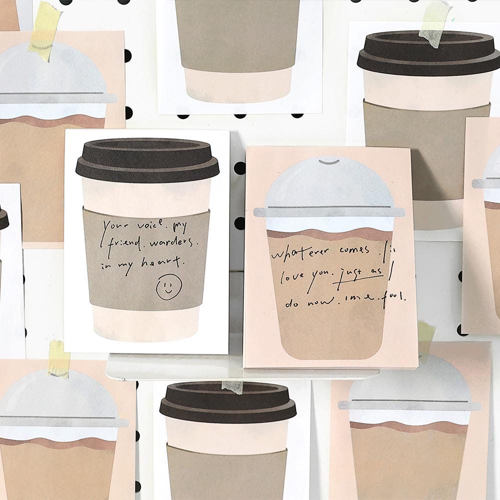 Creative Coffee Notebook Notepad | Latte Suitcase Planner NoteMemo Pad | Planner Journal School Office Supplies