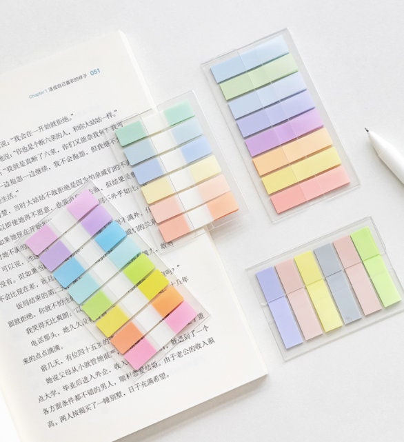 Cute Transparent Index Sticky Notes | Page Markers | Index Stickers | Planner  | Study Supplies
