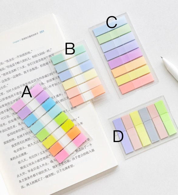 Cute Transparent Index Sticky Notes | Page Markers | Index Stickers | Planner  | Study Supplies