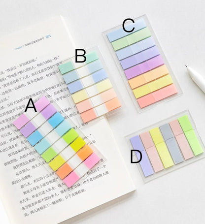 Cute Transparent Index Sticky Notes | Page Markers | Index Stickers | Planner  | Study Supplies