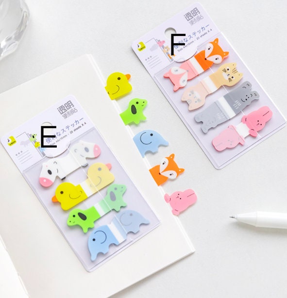 Cute Transparent Index Sticky Notes | Page Markers | Index Stickers | Planner  | Study Supplies