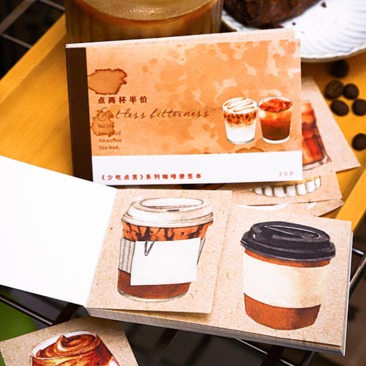 Coffee Notepad | Memo Pad | Material Paper | Vintage Coffee Journal Scrapbooking Collage Crafting Supplies