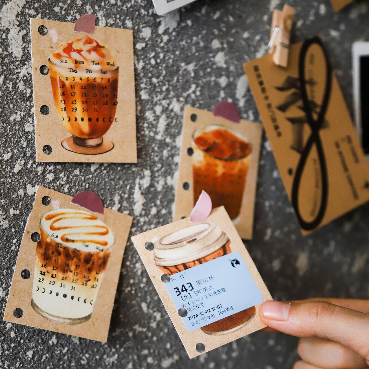 Coffee Notepad | Memo Pad | Material Paper | Vintage Coffee Journal Scrapbooking Collage Crafting Supplies
