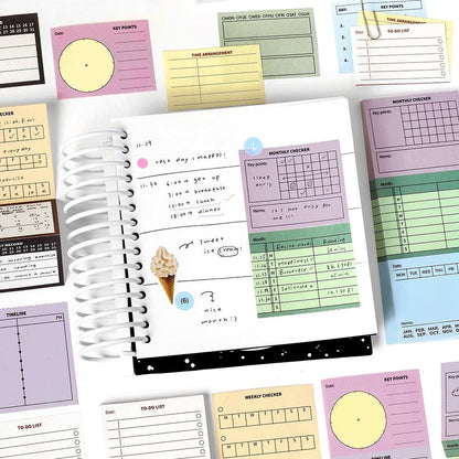Multifunctional Tearable Note Pad | Memo Pad | Weekly Monthly Plan | TO-DO List | Journal Plan Accessories | Student Office School Supplies