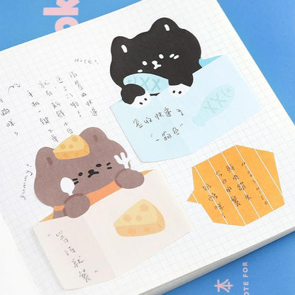 Cute Cat Sticky Notes | Cat's Box Planner Sticky Memo Pad | Writing Pad | Planner Memo | Stationery Planner Journal Accessory Supplies
