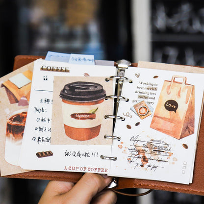 Coffee Notepad | Memo Pad | Material Paper | Vintage Coffee Journal Scrapbooking Collage Crafting Supplies
