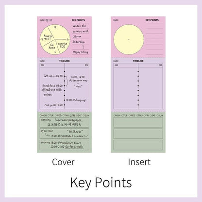 Multifunctional Tearable Note Pad | Memo Pad | Weekly Monthly Plan | TO-DO List | Journal Plan Accessories | Student Office School Supplies