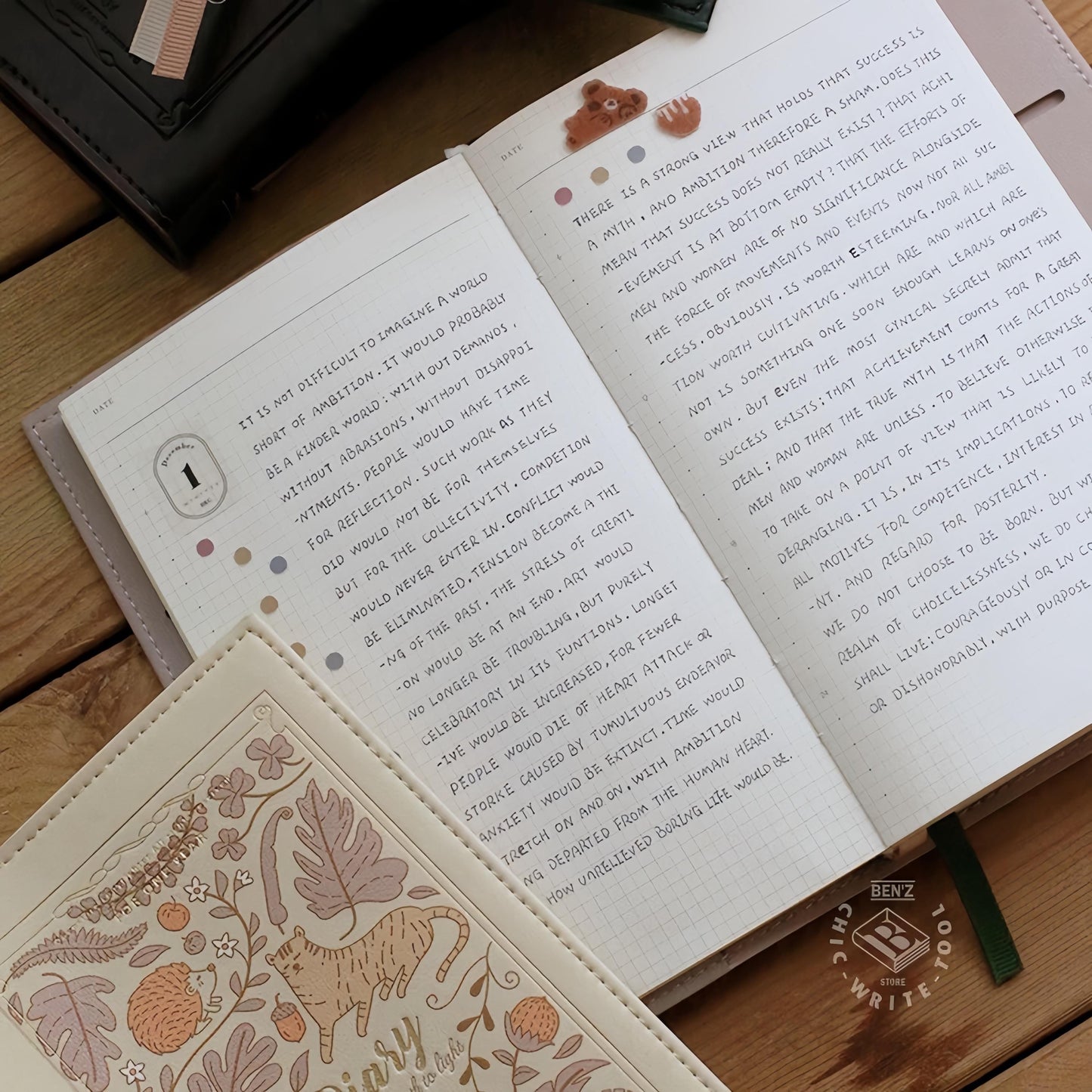 Undated Daily Journal Planner for One Year | 400 Pages | Premium Vegan Leather Journal Notebook | 2025 B6 Journal Agenda Planner