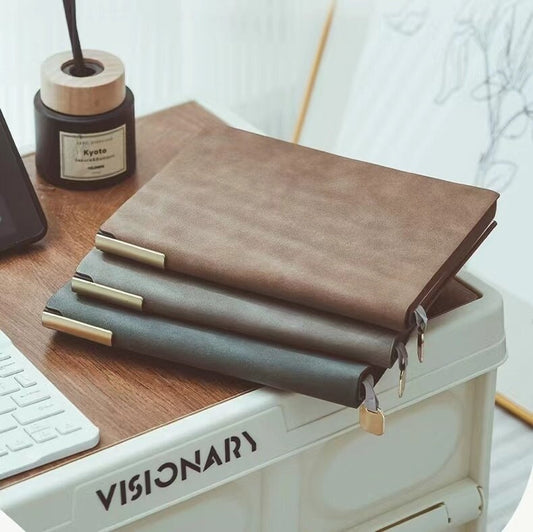 A5 Retro Vegan Leather Lined Notebooks | Soft Cover Notebook Journal | School Office Study Bullet Journal Supplies | Gift for Her