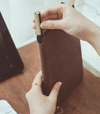 A5 Retro Vegan Leather Lined Notebooks | Soft Cover Notebook Journal | School Office Study Bullet Journal Supplies | Gift for Her