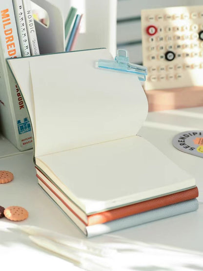 Square Pebbled Vegan Leather Notebook | Blank Planner Journal | Grid Notebook | School Student Office Supplies Stationery | Gift for Her