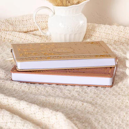 Gilded A5 Moon Butterfly Bee Notebook | Dotted Lined Journal | Hard Cloth Cover Planner | Office and School Supplies | Gift for Her