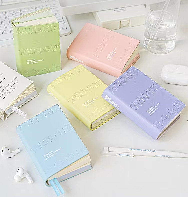 Portable Thick Colorful Lined Notebook | Pocket Noteboo k| School Student Study Office Supplies Stationery | Gift for Her