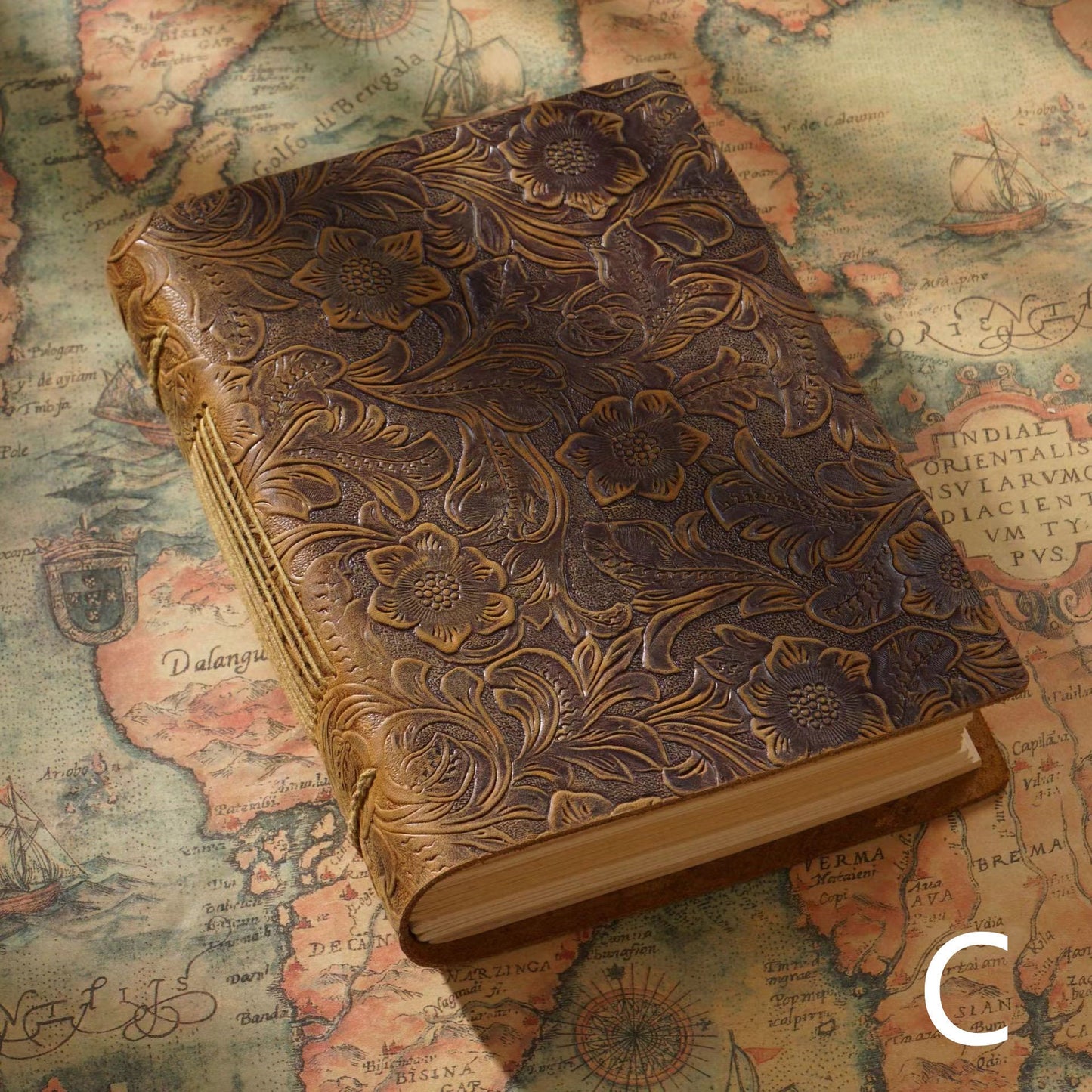 100% Genuine Leather Vintage Thick Journal Sketchbook | Handmade Travel Record Memory Book Notebook Diary Planner | Gift for Her Him