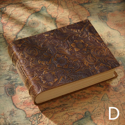 100% Genuine Leather Vintage Thick Journal Sketchbook | Handmade Travel Record Memory Book Notebook Diary Planner | Gift for Her Him