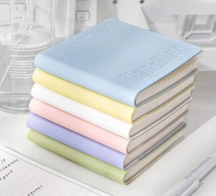 Square Portable Soft Colorful Notebook | Grided and Blank Pages | Pocket Notebook Journal | School Student Office Supplies Stationery