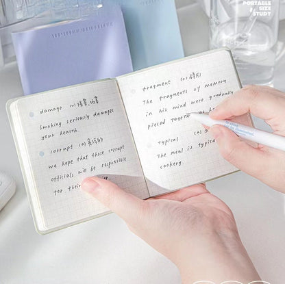 Square Portable Soft Colorful Notebook | Grided and Blank Pages | Pocket Notebook Journal | School Student Office Supplies Stationery