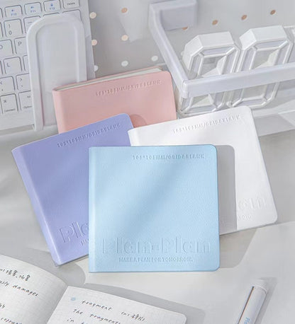 Square Portable Soft Colorful Notebook | Grided and Blank Pages | Pocket Notebook Journal | School Student Office Supplies Stationery