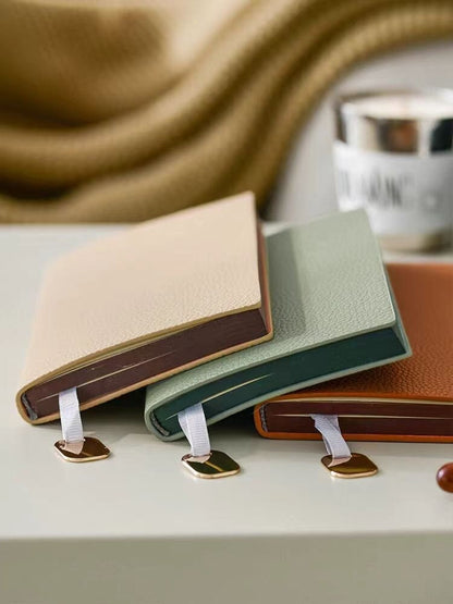 Soft Pebbled Vegan Leather Notebook | Minimalist Planner Journal | Lined Notebook | School Student Office Supplies Stationery | Gift for Her