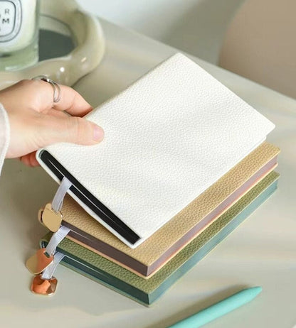 Soft Pebbled Vegan Leather Notebook | Minimalist Planner Journal | Lined Notebook | School Student Office Supplies Stationery | Gift for Her