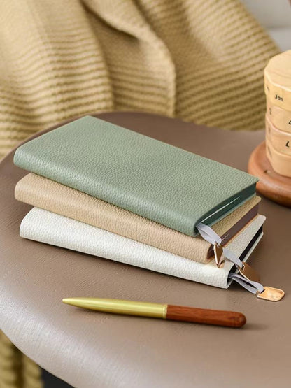 Soft Pebbled Vegan Leather Notebook | Minimalist Planner Journal | Lined Notebook | School Student Office Supplies Stationery | Gift for Her