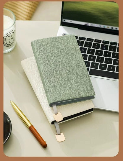 Soft Pebbled Vegan Leather Notebook | Minimalist Planner Journal | Lined Notebook | School Student Office Supplies Stationery | Gift for Her