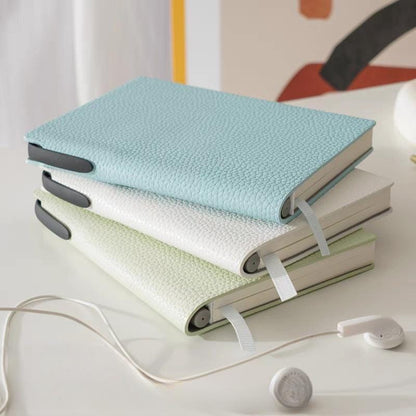 A6 Soft Pebbled Leather Notebook Planner Journal | A6 Portable Lined Ruled Notebook | School Student Office Supplies Stationery