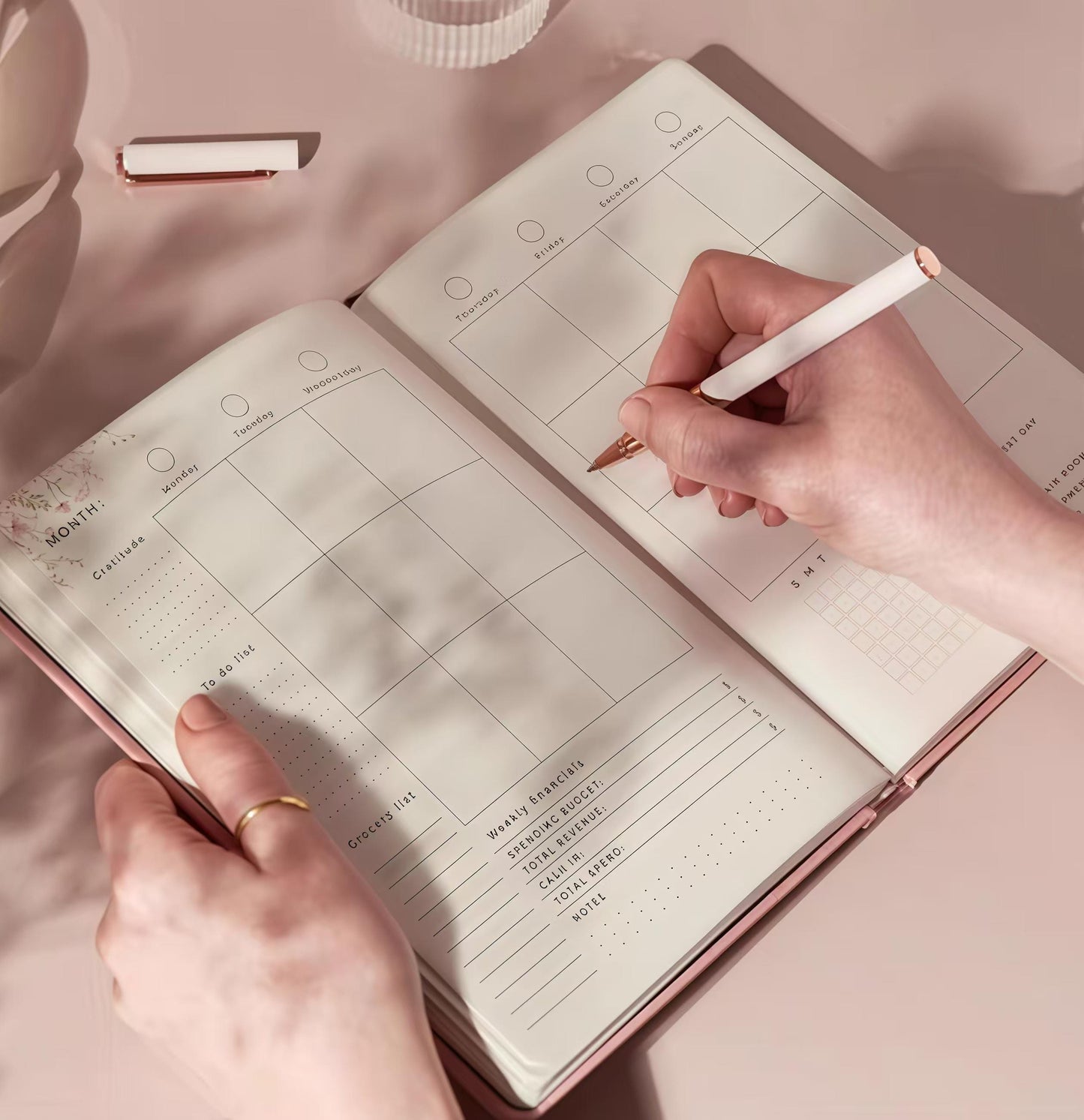 A5 Hardcover Weekly Planner 2025 | Elegant Journal for Organizing Your Schedule | Plan Notebook Journal | Study Notebook