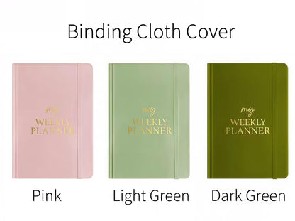 A5 Hardcover Weekly Planner 2025 | Elegant Journal for Organizing Your Schedule | Plan Notebook Journal | Study Notebook