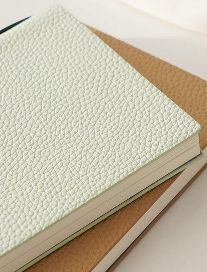 A6 Soft Pebbled Leather Notebook Planner Journal | A6 Portable Lined Ruled Notebook | School Student Office Supplies Stationery