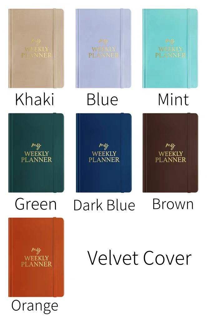 A5 Hardcover Weekly Planner 2025 | Elegant Journal for Organizing Your Schedule | Plan Notebook Journal | Study Notebook