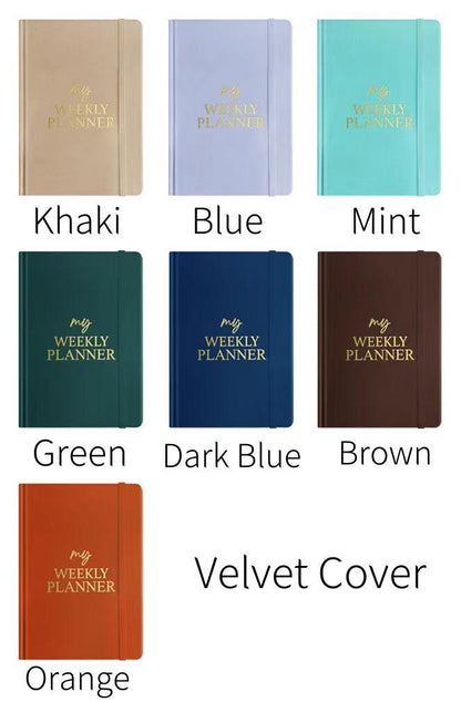 A5 Hardcover Weekly Planner 2025 | Elegant Journal for Organizing Your Schedule | Plan Notebook Journal | Study Notebook