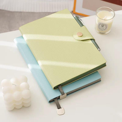 A5 Soft Pebbled Leather Notebook Planner Journal | A5 Lined Ruled Notebook | School Student Office Supplies Stationery | Gift for Her Him