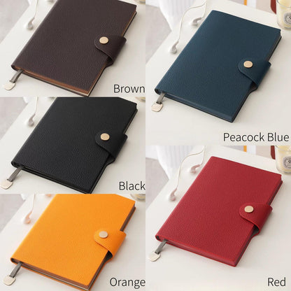 A5 Soft Pebbled Leather Notebook Planner Journal | A5 Lined Ruled Notebook | School Student Office Supplies Stationery | Gift for Her Him