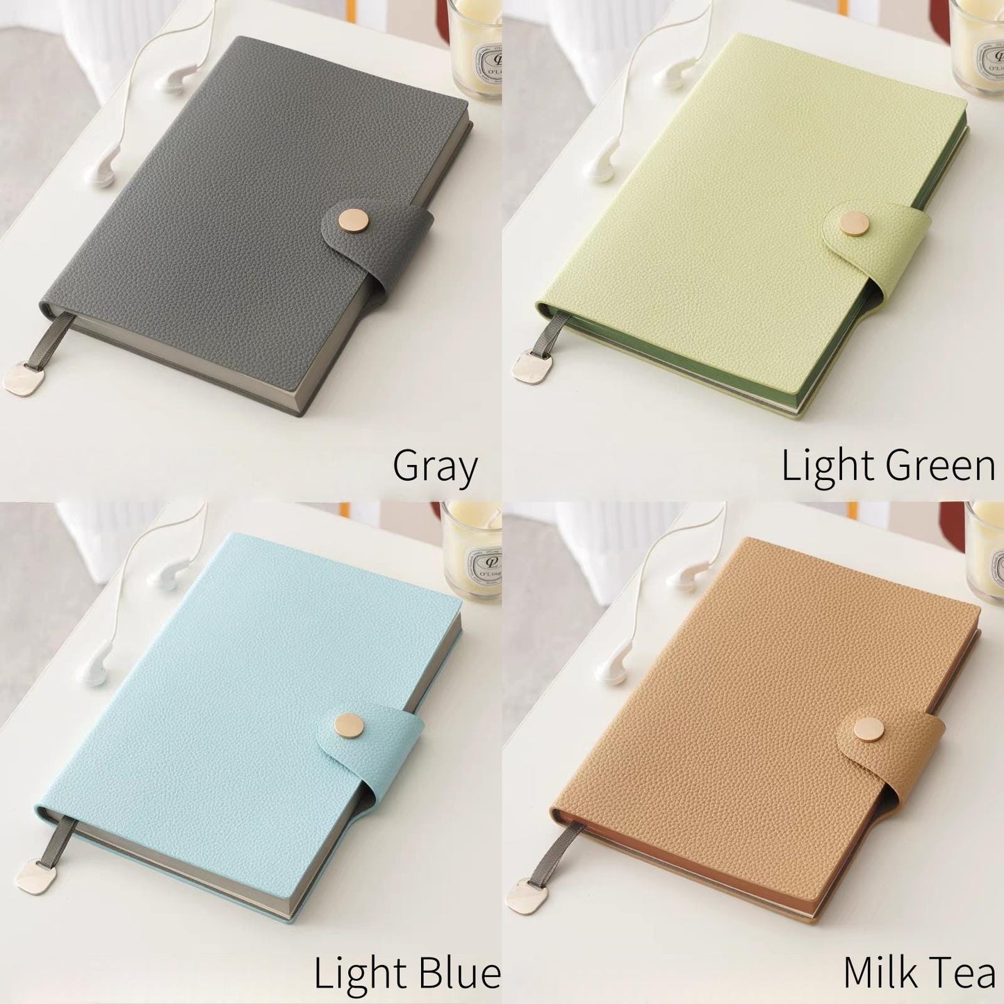 A5 Soft Pebbled Leather Notebook Planner Journal | A5 Lined Ruled Notebook | School Student Office Supplies Stationery | Gift for Her Him