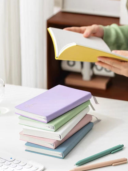 Soft Vegan Leather Cover Colorful Lined Notebook | PU Pocket Notebook | School Student Office Supplies Stationery | Gift for Her