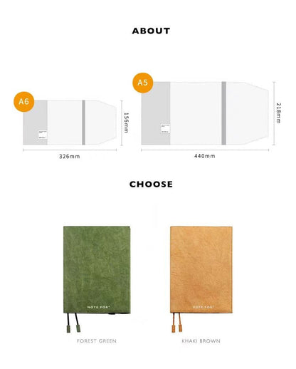 Retro Water-Proof Adjustable Cover | 2024 Journal Planner Notebook Dairy | Compatible with Hobonichi Moleskine Midori