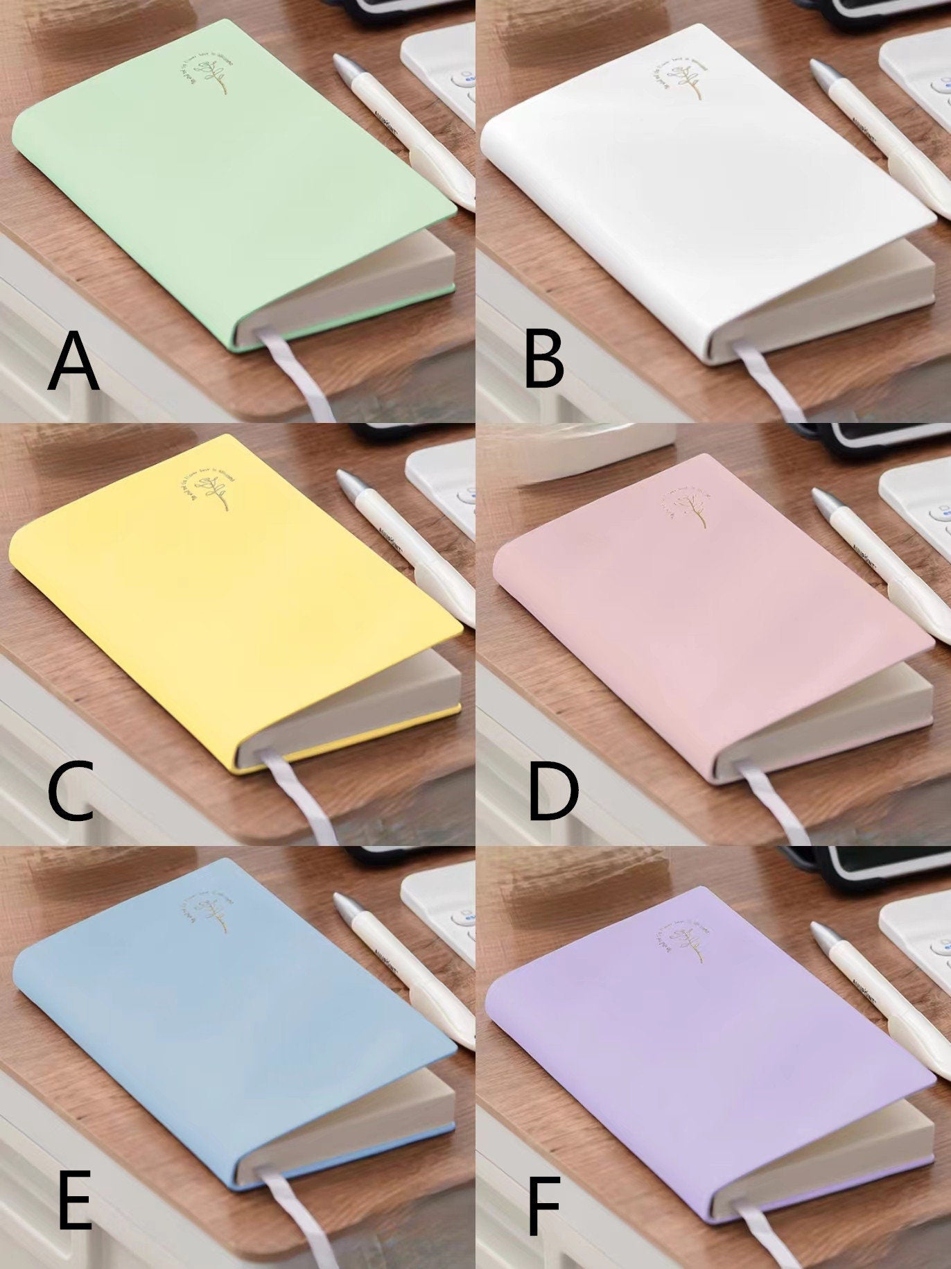 Soft Vegan Leather Cover Colorful Lined Notebook | PU Pocket Notebook | School Student Office Supplies Stationery | Gift for Her